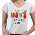 Summer Vibes Tropical Cocktail Drink Design For Beach Fun  Women V-Neck T-Shirt