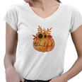 Thankful Pumpkin Gift Fall Season Women V-Neck T-Shirt