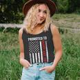 Firefighter Red Line Promoted To Daddy 2022 Firefighter Dad Unisex Tank Top