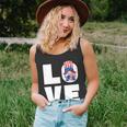 4Th Of July Gnome For Women Patriotic American Flag Heart Gift Unisex Tank Top