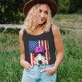 4Th Of July Running Gnome For Women Patriotic American Flag Gift Unisex Tank Top