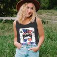 Bleached Messy Bun Funny Patriotic United States Anxiety Unisex Tank Top