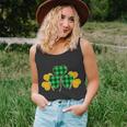 Buffalo Shamrock Plaid Irish Clovers Graphic Design Printed Casual Daily Basic Unisex Tank Top