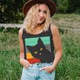 Cute Black Cat Vintage Retro Style Bombay Cat Lovers Unisex Tank Top