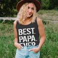 Distressed Best Papa Ever Fathers Day Tshirt Unisex Tank Top