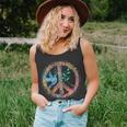 Earth Watercolor Peace Sign Unisex Tank Top