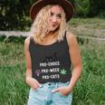 Feminism And 420 Funny Pro Choice Pro Cats Pro Weed Feminist Unisex Tank Top