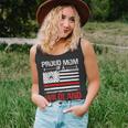 Firefighter Red Line Flag Proud Mom Of A Wildland Firefighter Unisex Tank Top