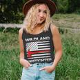 Firefighter Thin Red Line Wildland Firefighter American Flag Axe Fire_ V3 Unisex Tank Top