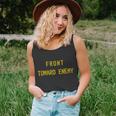 Front Toward Enemy Military Quote Vintage Unisex Tank Top
