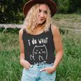 Funny Black Cat I Do What I Want With My Cat Meow Funny Gift Men Women Tank Top Graphic Print Unisex