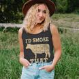 Funny Id Smoke That Cattle Meat Cuts Unisex Tank Top