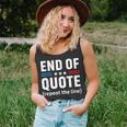 Funny Joe End Of Quote Repeat The Line V2 Unisex Tank Top