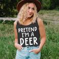 Funny Lazy Halloween Costume Shirt Pretend Im A Deer Costume Men Women Tank Top Graphic Print Unisex