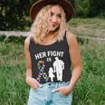 Her Fight Is My Fight Autism Awareness Dad Daughter Unisex Tank Top