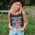 I Could Shit A Better President Distressed Usa American Flag Tshirt Unisex Tank Top