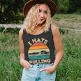 I Hate Pulling Out Boating Funny Retro Vintage Boat Captain Men Women Tank Top Graphic Print Unisex