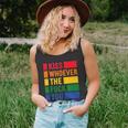 Kiss Whoever The Fuck You Want Lgbt Rainbow Pride Flag Unisex Tank Top