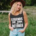 Legends Are Born In October Birthday Unisex Tank Top