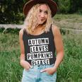 Lovely Funny Cool Sarcastic Autumn Leaves Pumpkins Please Unisex Tank Top