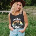 Mens One Bad Mowfo Funny Lawn Care Mowing Gardener Fathers Day Unisex Tank Top