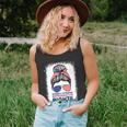 Messy Bun American Flag Stars Stripes Reproductive Rights Meaningful Gift V2 Unisex Tank Top