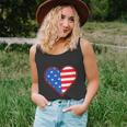 Patriotic American Flag Heart For 4Th Of July Girl Unisex Tank Top