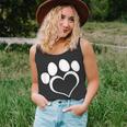 Paw Love Dog Lover Paw Print Heart Cute Dog Mom For Women Unisex Tank Top