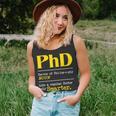 Phd Graduate Phd Graduation Doctorate Degree Definition Men Women Tank Top Graphic Print Unisex