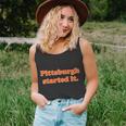 Pittsburgh Started It Funny Football Unisex Tank Top