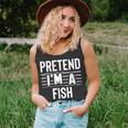 Pretend Im A Fish Funny Halloween Costume Gift Men Women Tank Top Graphic Print Unisex