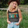 Pro Choice Definition Feminist Womens Rights Retro Vintage Unisex Tank Top