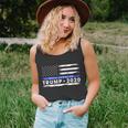 Pro Trump 2020 Back The Blue Thin Blue Line American Flag Gift Unisex Tank Top