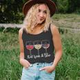 Red Wine & Blue 4Th Of July Wine Red White Blue Wine Glasses V3 Unisex Tank Top
