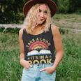Take A Look Its In A Book Reading Vintage Retro Rainbow Unisex Tank Top