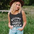 Welcome To Our Haunted House Halloween Quote Unisex Tank Top