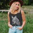 Wildlife - Big Face Zebra Up Close Portrait Tshirt Unisex Tank Top