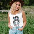 Nurse Life Leopard Messy Bun Hair Healthcare Flower Glasses  Unisex Tank Top