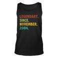 18 Years Old Gifts Legend Since November 2004 18Th Birthday V2 Men Women Tank Top Graphic Print Unisex