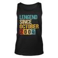 18 Years Old Gifts Legend Since October 2004 18Th Birthday V3 Men Women Tank Top Graphic Print Unisex