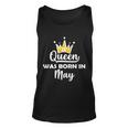 A Queen Was Born In May Birthday Graphic Design Printed Casual Daily Basic Unisex Tank Top