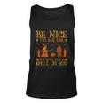 Be Nice To Me Or We Will Put A Spell On You Halloween Quote Unisex Tank Top