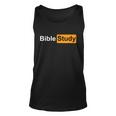 Bible Study Hub Logo Funny Sarcastic Adult Humor Unisex Tank Top