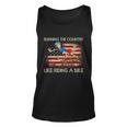 Biden Falls Off Bike Joe Biden Falling Off His Bicycle America Flag Unisex Tank Top