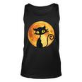 Black Cat Full Moon Halloween Cool Funny Ideas For Holidays Unisex Tank Top