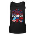 Born On The 4Th Of July Fireworks Celebration Birthday Month Unisex Tank Top