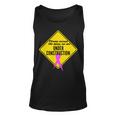 Breast Cancer Under Construction Sign Unisex Tank Top