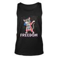 Cat Dabbing Fireworks Freedom 4Th Of July Cat Unisex Tank Top