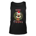 Cute Christmas Pug Mom Dog Lover Paw Merry Xmas Santa Hat Unisex Tank Top