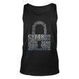 Cyber Security Wordcloud Padlock Unisex Tank Top